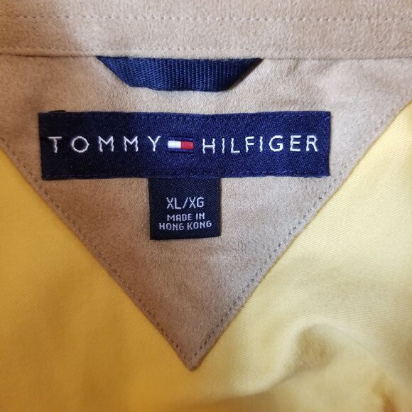 LOT OF 2 TOMMY HILFIGER Button Collar L/S Casual Shirts Yellow XL ~ 4488 - Picture 12 of 13